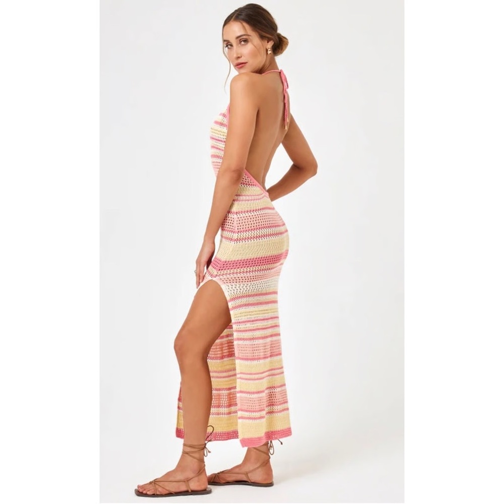 L*Space x Hanna Montazami Kaye Crochet Cover Up Maxi Dress
